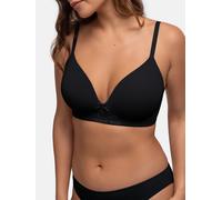 Push-up-BH DORINA "MICHELLE", Damen, Gr. 75, Cup B, schwarz, Microtouch, Obermaterial: 54% Polyamid, 36% Polyester, 10% Elasthan, BHs Push-up-BH, weicher Stoff, modernes Design (86174612-75) schwarz
