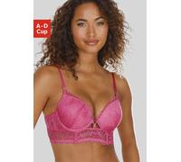 Push-up-BH LASCANA "Alicia", Damen, Gr. 75, Cup C, pink, Microtouch, Obermaterial: 90% Polyamid, 10% Elasthan, feminin, BHs, in Bustier Form, sexy Dessous (22703833-75) pink