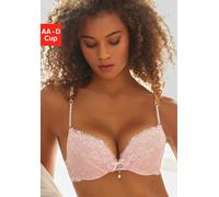 Push-up-BH LASCANA Gr. 70, Cup C, rosa (rose, creme) Damen BHs (67887106-70) rose, creme