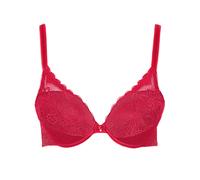 Lisca Push-Up-BH Evelyn – Spitze, 82% Polyamid/18% Elasthan – Größe 80B, Rot