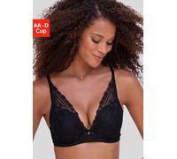 Push-up-BH NUANCE, Damen, Gr. 90, Cup B, schwarz, Spitze, Obermaterial: 68% Polyamid, 21% Polyester, 11% Elasthan, BHs Push-up-BH, mit Bügel aus zarter, elastischer Spitze, verführerische Dessous (465
