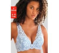 Push-up-BH PETITE FLEUR Gr. 85, Cup C, blau (himmelblau, creme) Damen BHs (67314243-85) himmelblau, creme