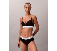Push-up-BH "PLUNGE PUSH UP", Damen, Gr. 80, Cup B, schwarz, Jersey, Obermaterial: 53% Baumwolle, 35% Modal, 12% Elasthan, CALVIN KLEIN UNDERWEAR, unifarben, körpernah, BHs Push-up-BH, mit Logobund (53