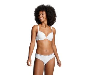 Push-up-BH PUMA "PUMA WOMEN PUSHUP BRA 1P HANG", Damen, Gr. 85, Cup B, weiß, Obermaterial: 84% Polyamid, 16% Elasthan, BHs Push-up-BH, mit gepolsterten Cups, mit Bügel (23099217-85) weiß