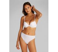 Push-up-BH "PUSH UP PLUNGE", Damen, Gr. 75, Cup B, weiß, Obermaterial: 79% Polyamid, 21% Elasthan, CALVIN KLEIN UNDERWEAR, unifarben, Basic, körpernah, BHs Push-up-BH, mit glattem Finish (88304844-75)