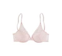 Push-up-BH S.OLIVER "Amelie", Damen, Gr. 80, Cup B, rosa, Spitze, Obermaterial: 60% Polyamid, 35% Polyester, 5% Elasthan, BHs Push-up-BH, aus floraler, transparenter Spitze, Dessous (66560344-80) rosa