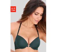 Push-up-BH mit praktischem Vorderverschluss und graphischer Spitze 70C petrol 6010789.7549.70C