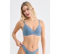 Push-up-BH SLOGGI "ZERO Feel Pure", Damen, Gr. M, N-Gr, blau (liberty blau), Single Jersey, Obermaterial: 36% Polyester, 34% Modal, 15% Elasthan, 15% Polyamid, BHs Push-up-BH, mit fest integrieten Pad
