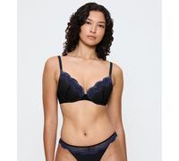 Push-up-BH TRIUMPH "Comfort Glam WHU", Damen, Gr. 80, Cup C, schwarz, Spitze, Obermaterial: 46% Polyester, 41% Polyamid, 13% Elasthan, BHs Push-up-BH, mit Komfortbügel und zweifarbiger Spitze (5009395