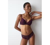 Push-up-BH TRIUMPH "Comfort Glam WHU", Damen, Gr. 80, Cup D, claret, Spitze, Obermaterial: 46% Polyester, 41% Polyamid, 13% Elasthan, BHs Push-up-BH, Comfort Wire (28348506-80) claret