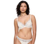 Push-up-BH TRIUMPH "Comfort Glam WHU", Damen, Gr. 90, Cup C, weiß (silk weiß), Spitze, Obermaterial: 46% Polyester, 41% Polyamid, 13% Elasthan, BHs Push-up-BH, Comfort Wire (12351649-90) silk weiß