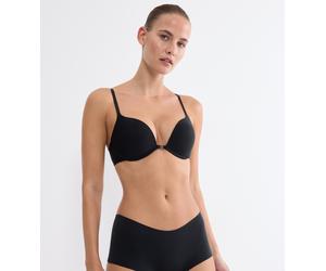 Push-up-BH TRIUMPH "Pure Micro", Damen, Gr. 75, Cup C, schwarz, Microtouch, Obermaterial: 47% Polyamid, 35% Polyester, 18% Elasthan, Basic, BHs Push-up-BH, nahezu unsichtbar, weich, Multiway-Träger (6