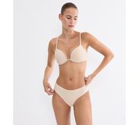 Push-up-BH TRIUMPH "Pure Micro", Damen, Gr. 80, Cup D, cameo beige, Microtouch, Obermaterial: 47% Polyamid, 35% Polyester, 18% Elasthan, Basic, BHs Push-up-BH, nahezu unsichtbar, weich, Multiway-Träge