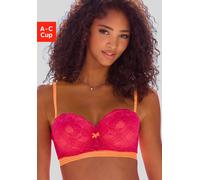 Push-up-BH VIVANCE, Damen, Gr. 75, Cup C, pink, Spitze, Obermaterial: 70% Polyamid, 20% Polyester, 10% Elasthan, BHs Push-up-BH, mit Bügel und mit 4 Tragevarianten, Multiway-BH, Dessous (68934956-75) 