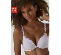 Push-up-BH VIVANCE, Damen, Gr. 85, Cup A, weiß (reinweiß), Microtouch, Obermaterial: 90% Polyamid, 10% Elasthan, BHs Push-up-BH, mit 3 extravaganten Trägern zum Austauschen, sexy Dessous (76759329-85)