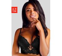 Push-up-BH VIVANCE "Francesca", Damen, Gr. 80, Cup B, schwarz, Spitze, Obermaterial: 88% Polyamid, 12% Elasthan, figurbetont, BHs Push-up-BH, in Bustier-Form, sexy Dessous (35642616-80) schwarz