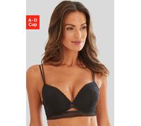 Push-up-BH VIVANCE "Viola", Damen, Gr. 85, Cup D, schwarz, Spitze, Obermaterial: 87% Polyamid, 13% Elasthan, BHs Push-up-BH, mit Spitze aus anteilig recyceltem Polyamid, sexy Dessous (38665605-85) sch