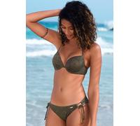 Push-Up-Bikini BUFFALO Gr. 34, Cup B, grün (oliv) Damen Bikini-Sets Ocean Blue mit modischer Struktur (98374467-34)