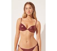 Push-up-bikinioberteil Metallic Skin Braun 3