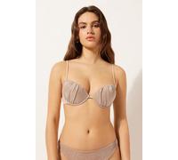 Push-up-bikinioberteil Mit Wattierung Golden Glitter Metallic 1