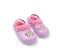 Pusheen Lila Clogs für Mädchen mit Herzmotiv | Freizeitschuhe mit Cartoon-Charakter | Überzieh-Design für den Alltag | Bequem für drinnen und draußen | Pusheen-Merch