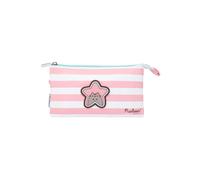 Grupo Erik Unisex Erwachsene Federmäppchen Pusheen Rose Mäppchen - Etui, Streifen 3-Fach, 21,5 x 12 cm