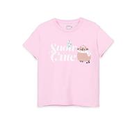Pusheen The Cat Christmas T-Shirt Girls Schnee niedliche Katze Pink Top