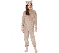 Pusheen The Cat Onesie für Mädchen | Kinder Teens Rosa Braun ODER Charakteroptionen Katze Pyjamas | Sherpa Fleece Kapuze mit Reißverschluss