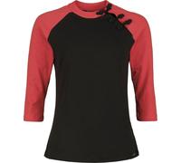 Pussy Deluxe Asia Dreams Oriental 3/4 Longsleeve Langarmshirt schwarz rot in M