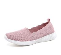 Puxowe Damen Slip On Sneaker Leichte Atmungsaktiv Sportschuhe Turnschuhe Bequem Freizeitschuhe Walking Schuhe Outdoor Fitness 37(36.5) EU Pink