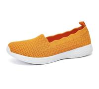 Puxowe Damen Slip On Sneaker Leichte Atmungsaktiv Sportschuhe Turnschuhe Bequem Freizeitschuhe Walking Schuhe Outdoor Fitness 36.5 EU Yellow