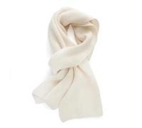 PUYUNA Luxuriöser Kaschmirschal, gestrickt, rosarot, weiß, aus Wolle, Damen-Winterschal for Erwachsene, warm und weich(White)