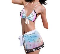 PUYYDS Cosplay Badeanzug Kochou Shinobu Neck Baden Bikini Badeanzug Sexy BikiniFree Ärmel