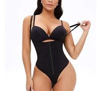 PUYYDS Plus Size Damen Body Shaper Taillentrainer Butt Lifter Sexy Dessous Tanga Hohe Taille Cincher Bauchkontrolle Shapewear Offener Schritt