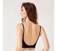 PUYYDS Rückenfreier BH Unsichtbarer Bralette Spitze Hochzeits-BHS Unterwäsche mit niedrigem Rücken Push-Up-Büstenhalter Damen Nahtlose Dessous Sexy Korsett