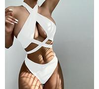 PUYYDS Sexy Bikini Set Halfter Frauen Badeanzug Solide Bademode Frauen Criss Cross Wrap Biquinis New Beachwear Badeanzüge