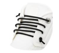 Puzeam 2 Paar elastische Schnürsenkel ohne Binden für ON Cloud 5 & 6 Running Schuhe, 3 mm dehnbare runde Gummi-Schuhbänder, Ersatz für Turnschuhe und Freizeitschuhe Schwarz 60