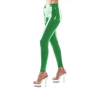 PVC-Hose Hose Damen Leggings Hohe Taille Elastisches PU-Leder Röhrenhose Glänzender Wet Look Metallic Latex Knöchellanger Boden
