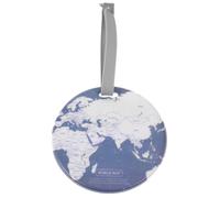 PVC Kofferanhänger Weltkarte Blau für Reise und Business Koffer | Schnelle Identifikation, Robustes Design, für Koffergriffe und Taschen, Stilvoller Begleiter auf Zugreisen