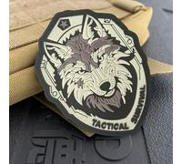 PVC Rubber 3D Hook Patch Klett Tactical Survival Wolf Aufnäher MilitäR Moral Taktische Patches FüR Jungen, MäDchen, Jacken, Jeans, RucksäCke