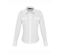 PW310 Premier Workwear Damen Piloten Bluse langarm White 44 (16)