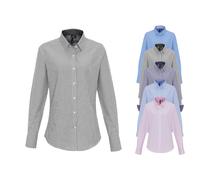 PW338 Premier Workwear Damen Bluse Langarm White S