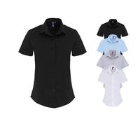 PW346 Premier Workwear Damen Bluse aus weichem dehnbarem Gewebe Black S