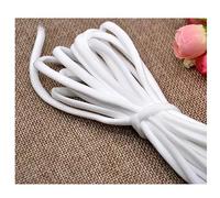 PWHUYJLEY 5M Gummiband Rund, 3mm 5mm Rundgummi, Nähen Elastisches Gummibänder für DIY Schmuck Kleidung Nähzubehör (Weiß, 5m x3mm)