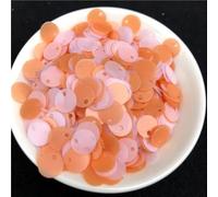 PXAMORTEL Pailletten für Crafting Sewing, 1 Packung 6 mm 8 mm 10 mm Flache, runde, Matte Pailletten for Damenbekleidungszubehör(Matte Pink Orange,8mm300pcs)