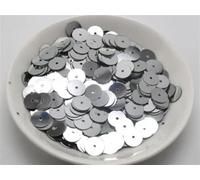 PXAMORTEL Pailletten für Crafting Sewing, 60 Gramm 5 mm 6 mm 8 mm 10 mm 12 mm Flache, runde, lose Pailletten, geeignet for Nähen for Hochzeiten.(Silver,8MM 3000PCS)