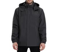 PYALT Herren Regenjacke Wasserdicht Atmungsaktiv Outdoorjacke Windbreaker mit Kapuze Leichte Freizeitjacke Fahrrad Regenjacke für Wandern Reisen