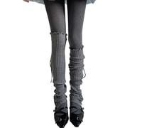 Pyasuye Frauen Lolitas Stricken Socken Schnürung Beinwärmer Harajukus Stiefel Winter Warmer Knöchel Haufen Japanische Lolitas Beinwärmer