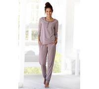 Pyjama ARIZONA Gr. 36/38, lila (mauve, meliert) Damen Homewear-Sets (370864-36) mauve, meliert