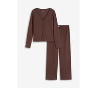 Pyjama aus Rippe mit Knopfleiste 36/38 (S)